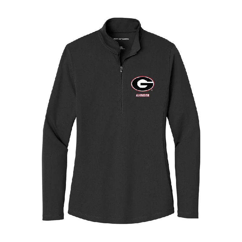 Georgia - NCAA Women's Basketball : Asia Avinger - Women's Lightweight Quarter Zip Jacket Denim Jacket Leather Jacket Suede Jacket