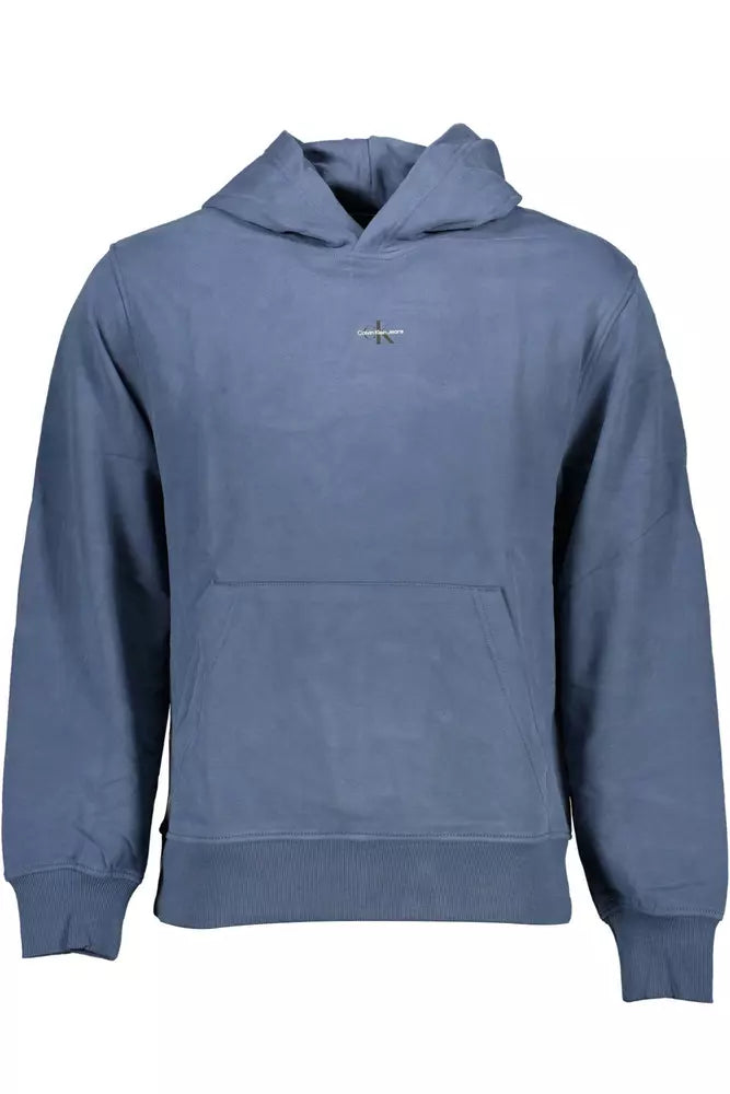 Blue Cotton Men Sweater Lace Blend Ribbed Blend Corduroy Blend