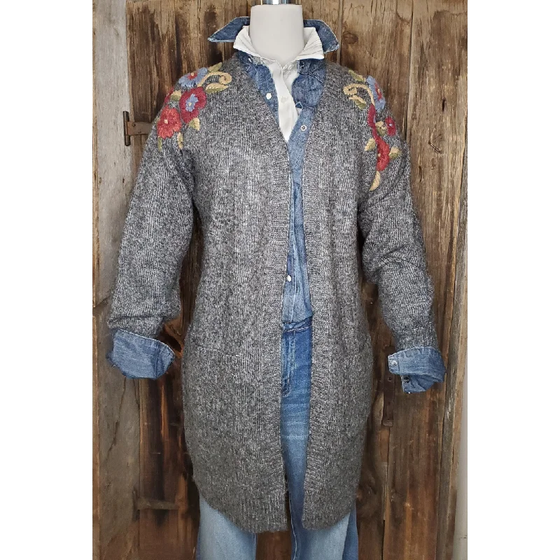 Stetson Embroidered Women's Sweater Cotton Fabric Linen Fabric Terry Fabric