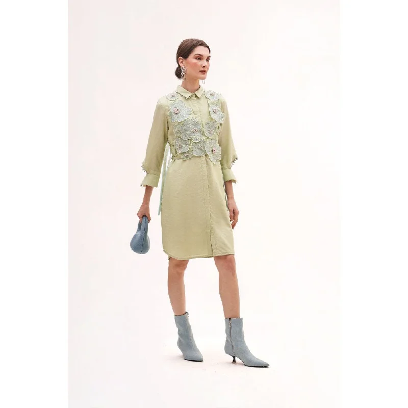 Our Love Mood Sea Salt Dress With Jacket (Set of 2) Chenille Jacket Brocade Jacket Lace Jacket
