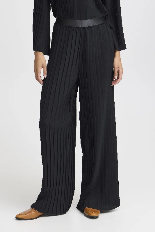 BLACK PLEATED TROUSER Trousers Cargo Utility