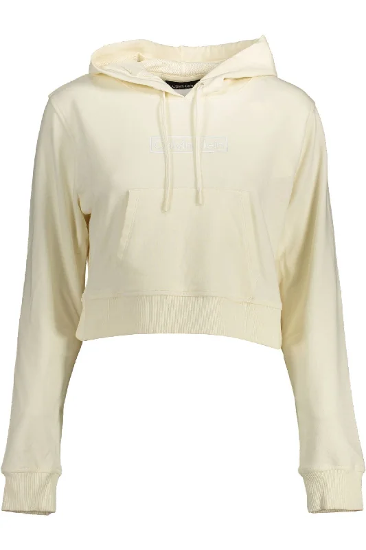 White Cotton Women Sweater Welt Pockets Slit Pockets Flap Pockets