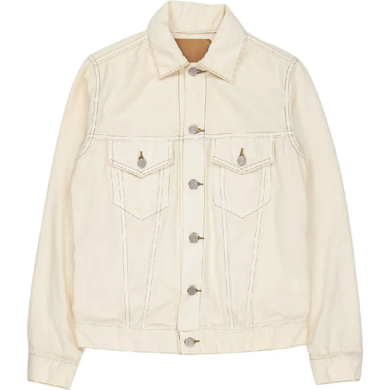 YMC Cream Denim Jacket Mesh Jacket Canvas Jacket Denim Jacket