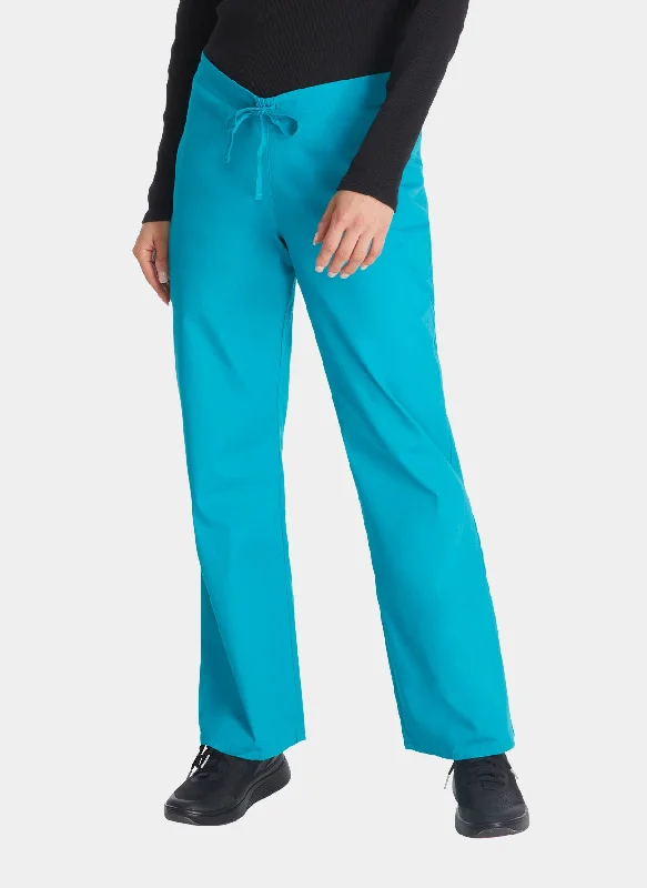 Dickies EDS Signature Unisex Drawstring Scrub Trousers DKE83006 - Teal Wide Leg Loose Fit Mid Waist
