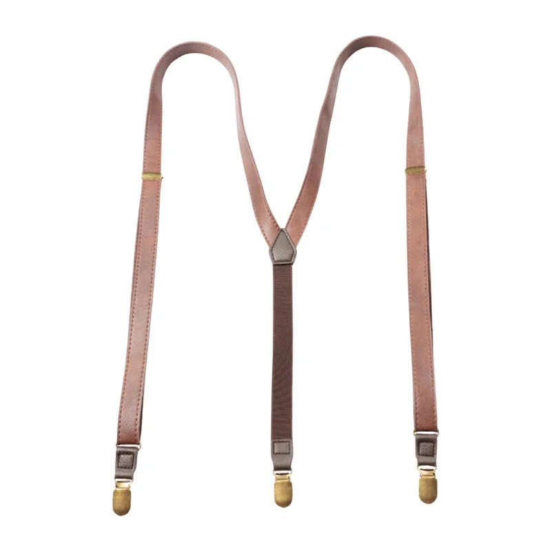 Leather Suspenders Gift Trousers Brace for Chorus Dress Pants Formal Events Trousers New Arrival