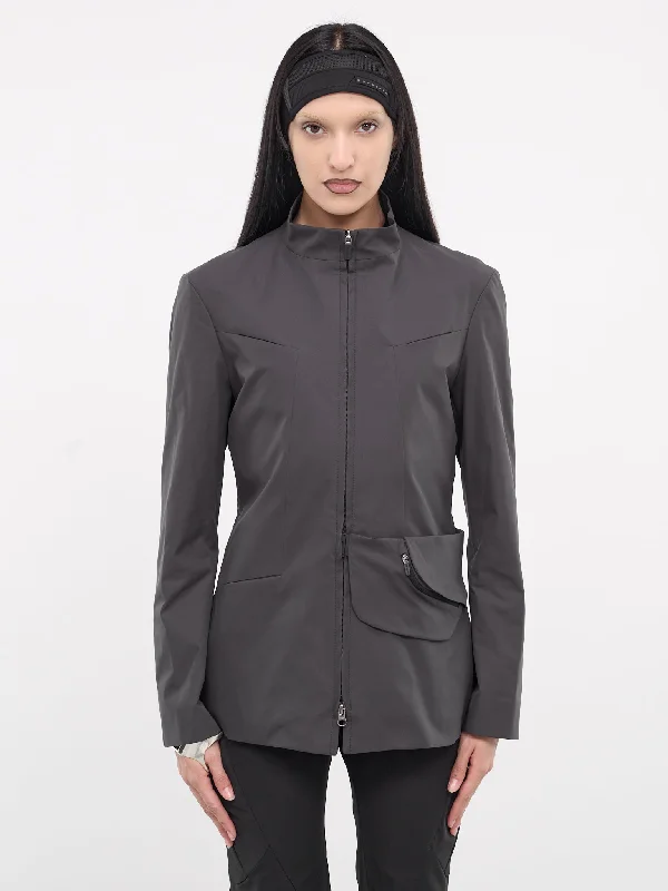 Waist Bag Jacket (JK1DG-DARK-GREY) Cotton Jacket Linen Jacket Terry Jacket