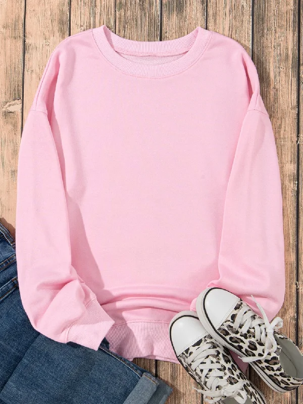 Pink Pullover for Women Spaghetti Sleeve Top