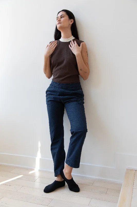 Barena Venezia | Textured Navy Trousers Trousers chic elegant