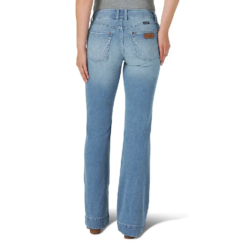 Wrangler Women's Retro Mae Mid Rise Trouser Jeans Trousers Vintage Classic