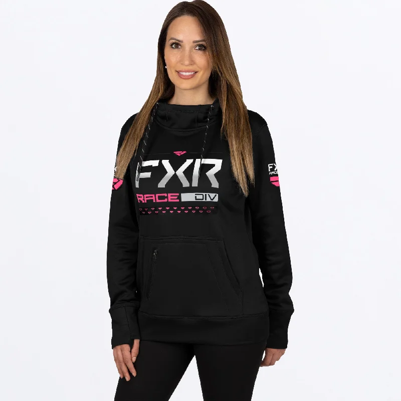 Women's Race Division Tech Pullover Hoodie Mock Neck Pullover