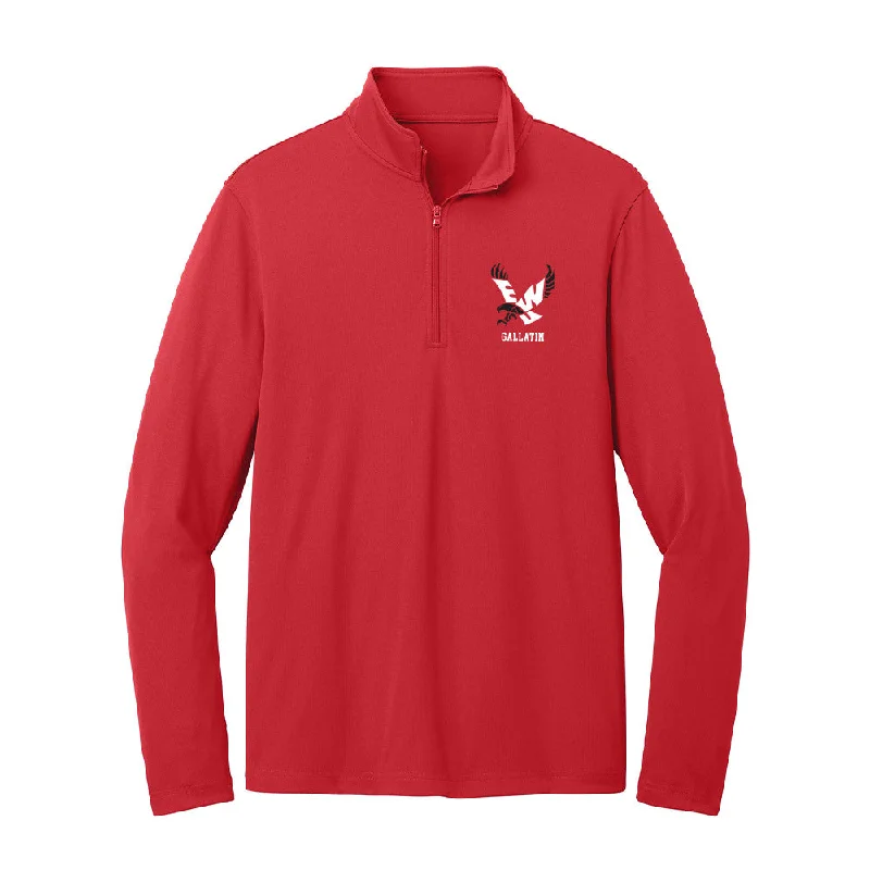 Eastern Washington - NCAA Women's Basketball : Ella Gallatin - Lightweight Quarter Zip Jacket Faux Fur Jacket Real Fur Jacket Shearling Jacket