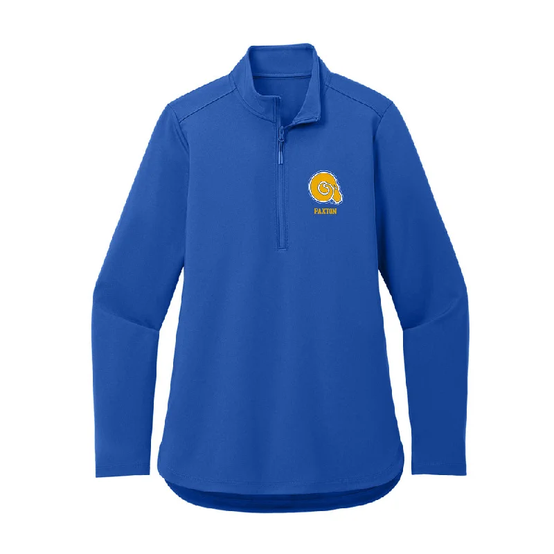 Albany State - NCAA Women's Basketball : Na'Haviya Paxton - Women's Premium Quarter Zip Jacket Plaid Jacket Tartan Jacket Houndstooth Jacket