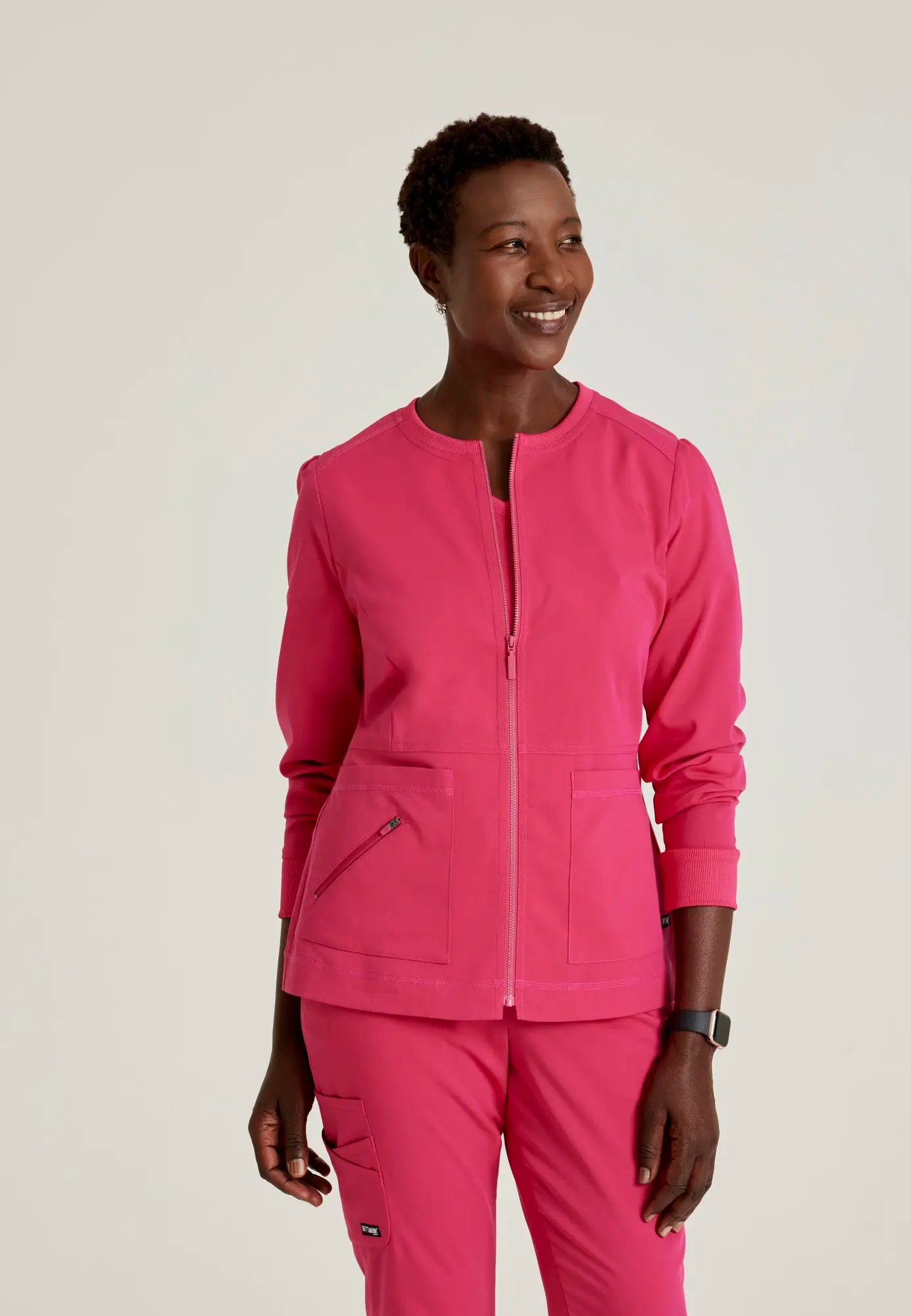 Grey's Anatomy Women's Millie Jacket - Vibrance Pink Rayon Jacket Velvet Jacket Corduroy Jacket