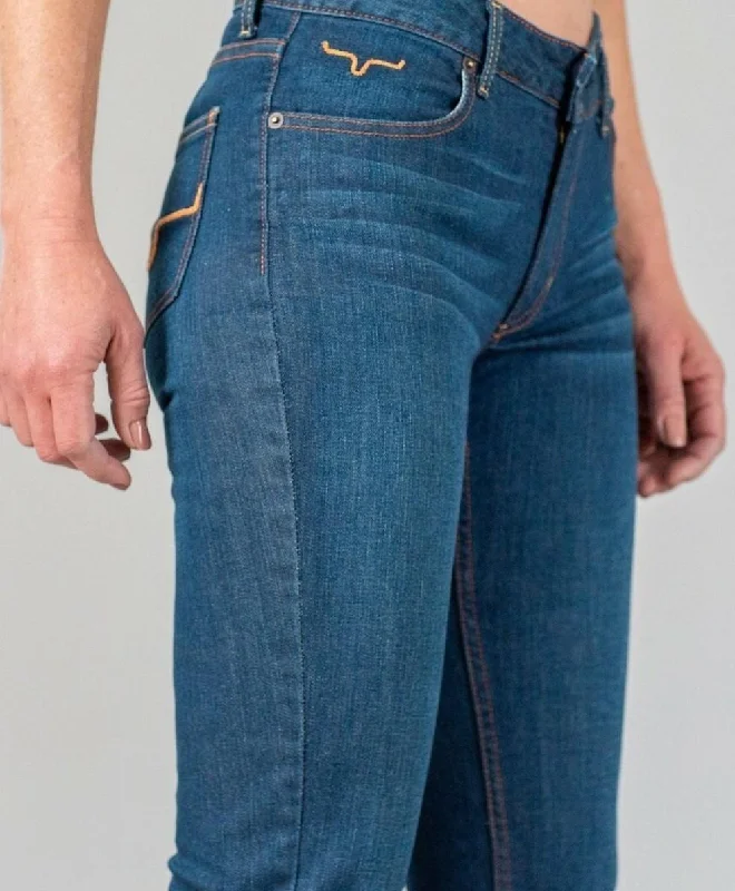 Kimes Ladies Lola Trouser with Raw Hem Trousers Satin Smooth