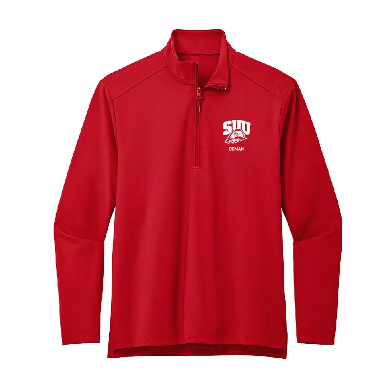Southern Utah - NCAA Women's Basketball : Kortney Doman - Premium Quarter Zip Jacket Chenille Fabric Brocade Fabric Lace Fabric