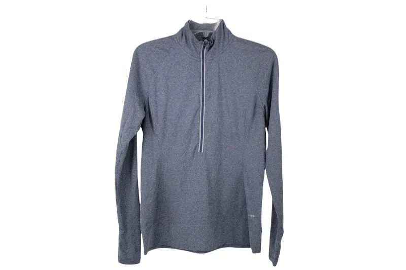Hind Blue Gray Pullover Top | M Lapel Neck Sweater