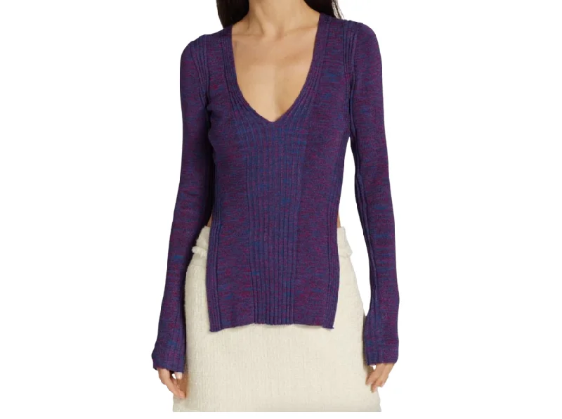 Proenza Schoeler White Label Mélange Knit Sweater Polka Dot Checkered Tartan