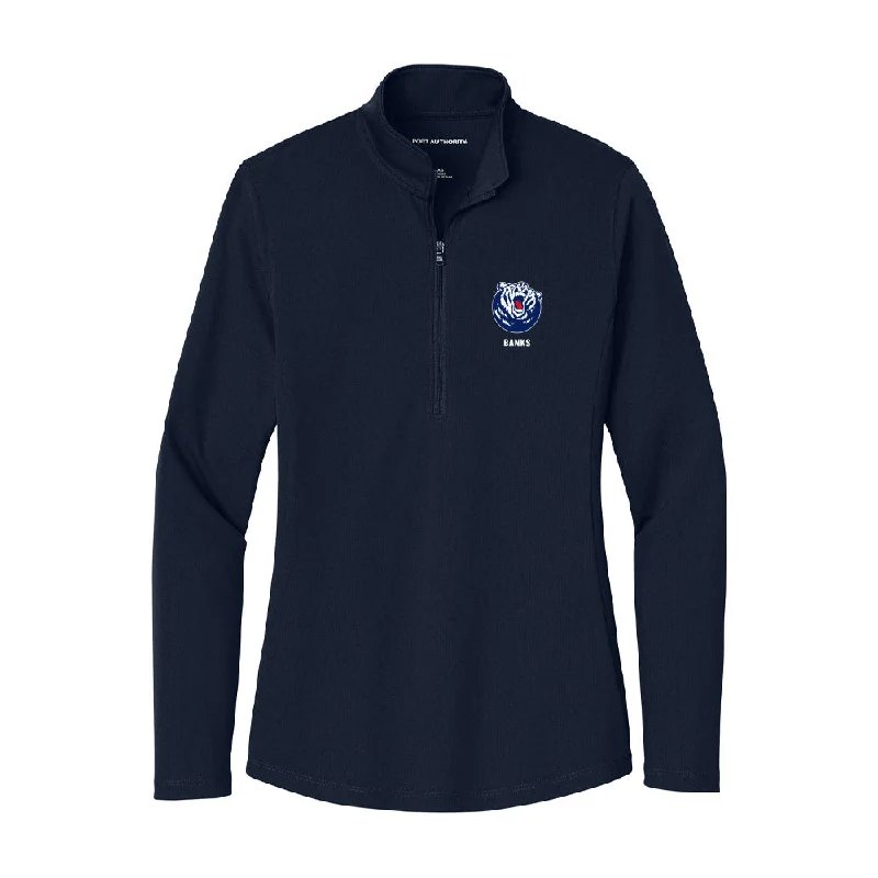 Belmont - NCAA Women's Basketball : Jailyn Banks - Women's Lightweight Quarter Zip Jacket Front Pockets Side Pockets Patch Pockets Belmont - NCAA Women's Basketball : Jailyn Banks - Women's Lightweight Quarter Zip Jacket Front Pockets Side Pockets Patch Pockets
