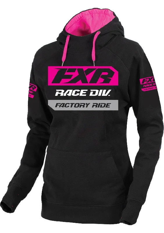 Women's Race Division Pullover Hoodie Sabrina Neck Pullover