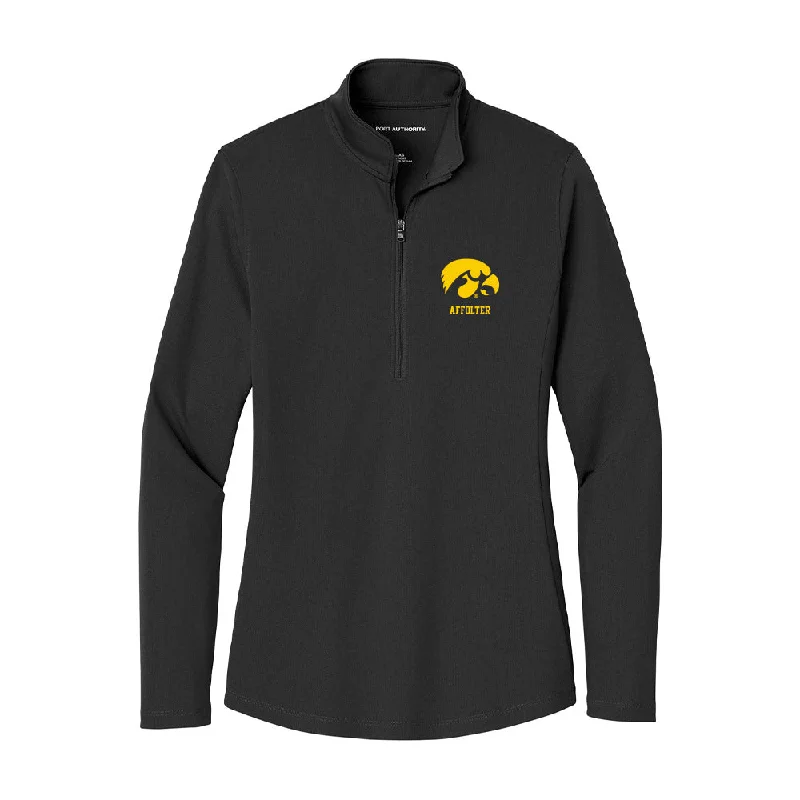 Iowa - NCAA Women's Basketball : Sydney Affolter - Women's Lightweight Quarter Zip Jacket Tailored Jacket Straight Jacket A-Line Jacket