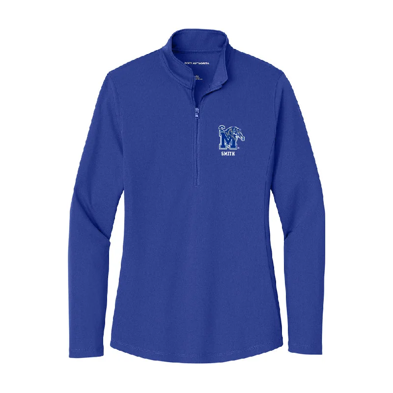 Memphis - NCAA Women's Basketball : Tamya Smith - Women's Lightweight Quarter Zip Jacket Belted Jacket Elasticated Jacket Padded Jacket