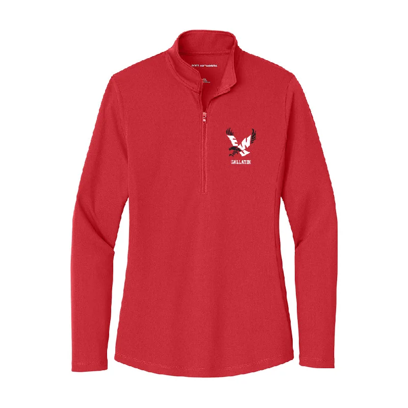 Eastern Washington - NCAA Women's Basketball : Ella Gallatin - Women's Lightweight Quarter Zip Jacket Hoodie Zip-Up Jacket Button-Up Jacket
