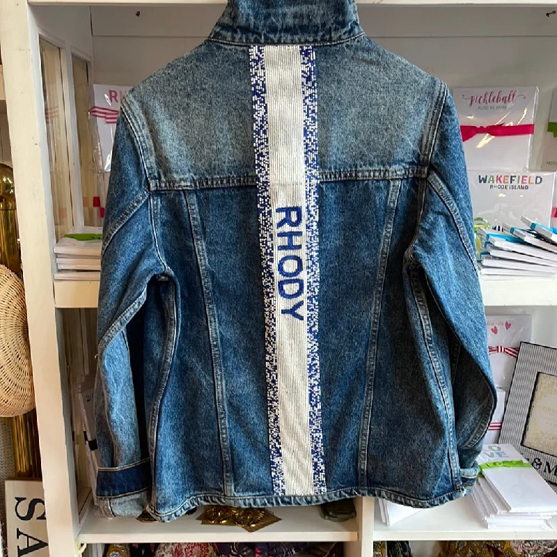RHODY Jean Jacket Hooded Jacket Caped Jacket Shawl Collar Jacket