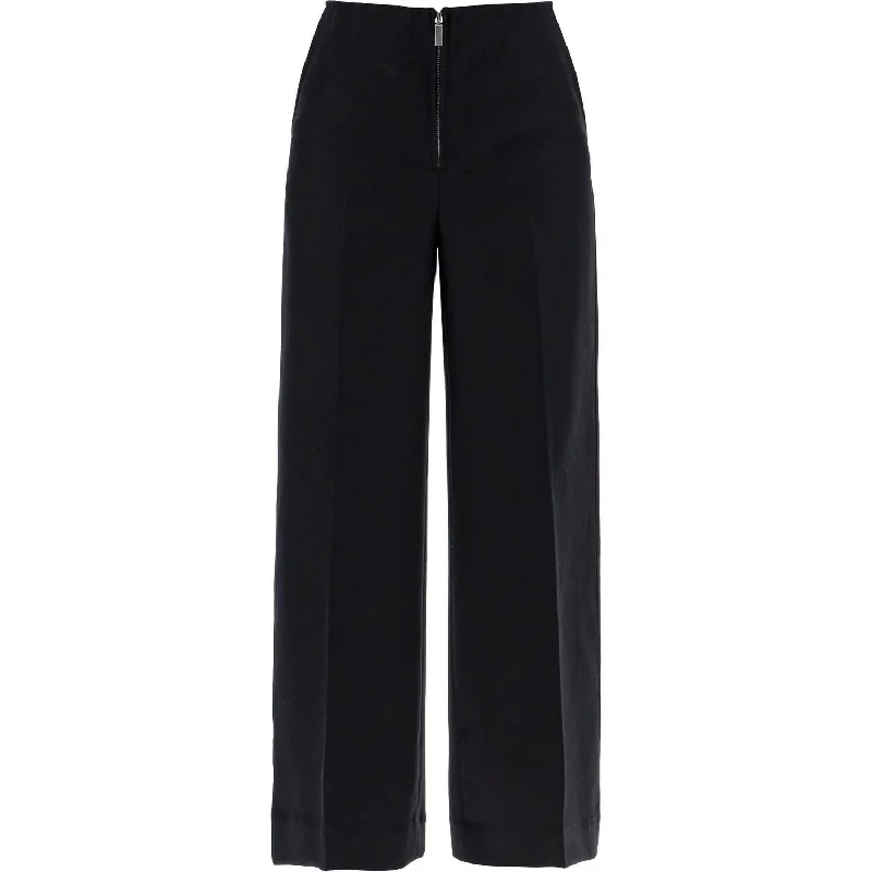 Toteme zip-front wide trousers Trousers Silk Elegant