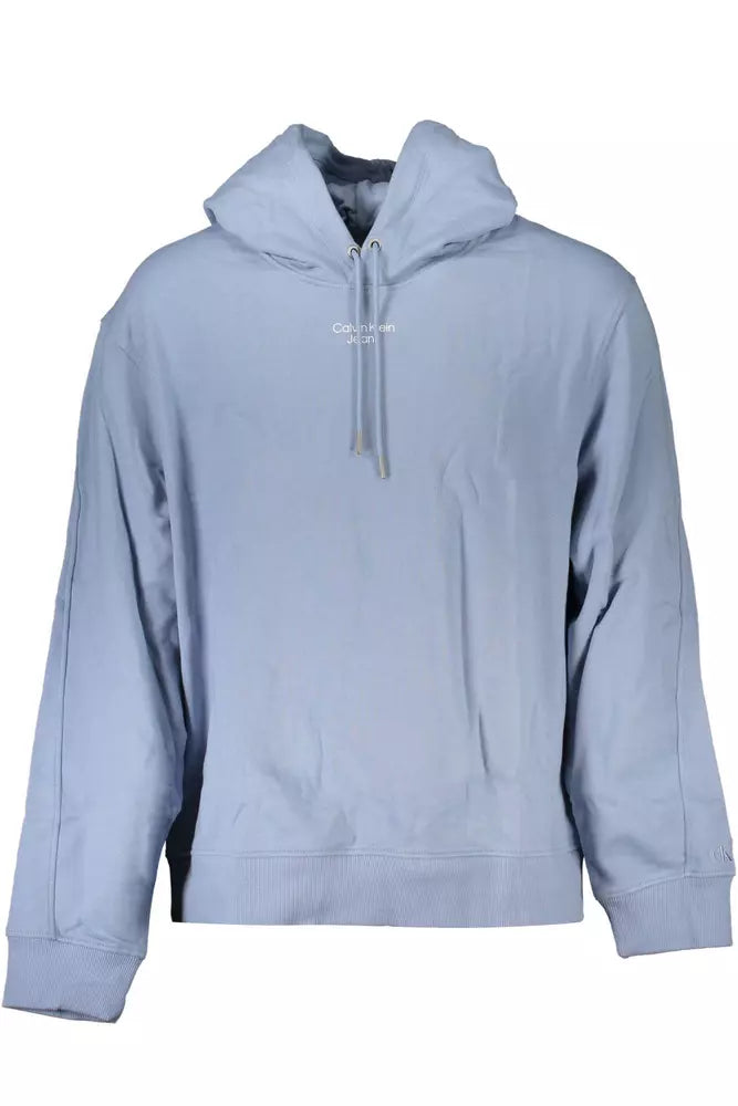 Light Blue Cotton Men Sweater Slim Fit Regular Fit Oversized