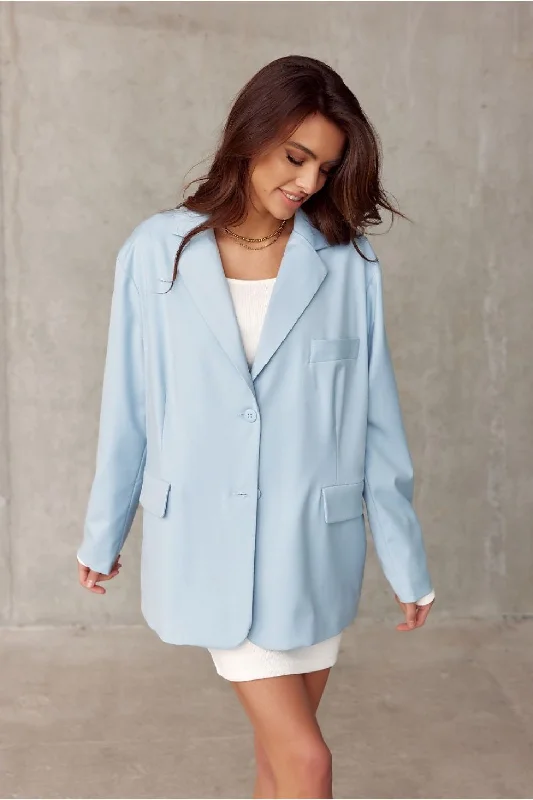 Jacket model 176672 Roco Fashion Notch Collar Jacket Peter Pan Collar Jacket Cowl Neck Jacket