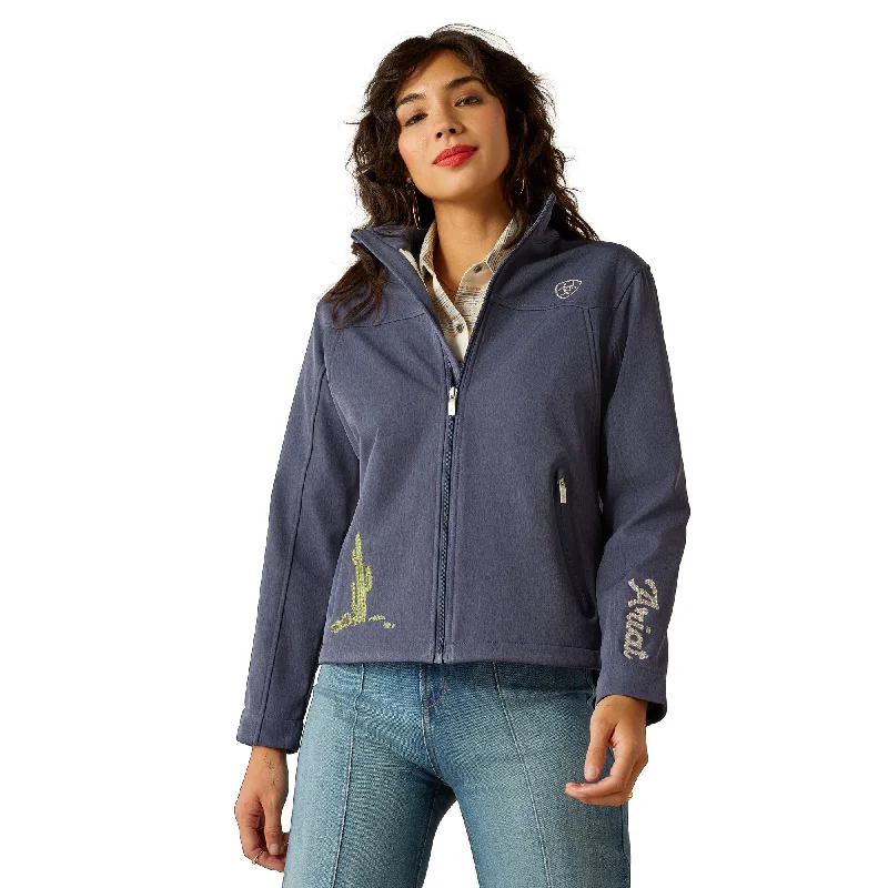ARIAT NEW TEAM RIVERSIDE CHAMBRAY HERITAGE SOFTSHELL JACKET Striped Jacket Polka Dot Jacket Floral Jacket