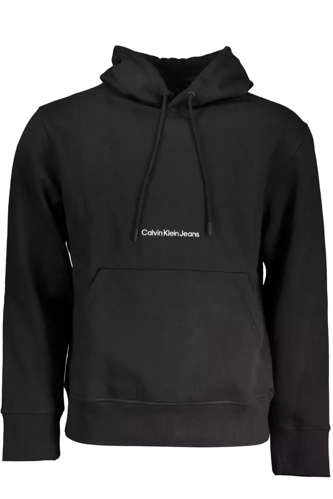 Black Cotton Men Sweater Anti-Pilling Anti-Shrink Durable
