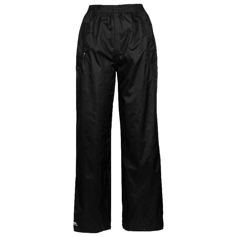 Qikpac Women's Pack Away Waterproof Trousers in Black Trousers fashionable chic