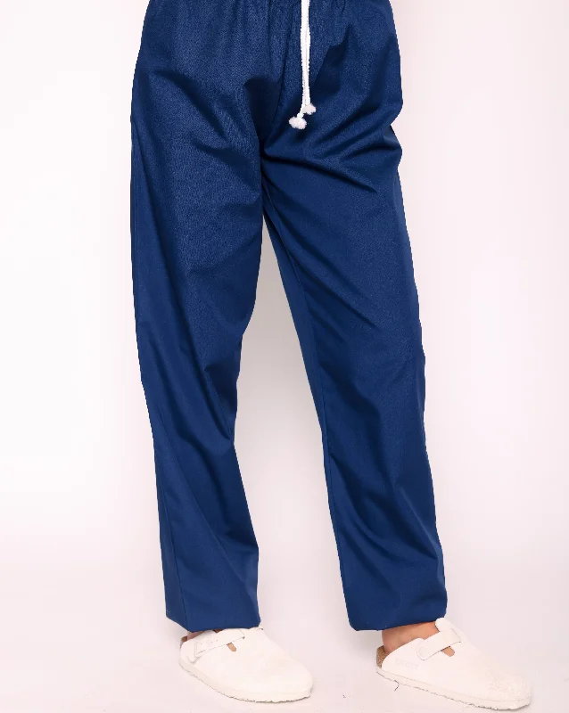 Aria Unisex Lightweight Scrub Trousers - Sailor Navy Trousers Denim Blue