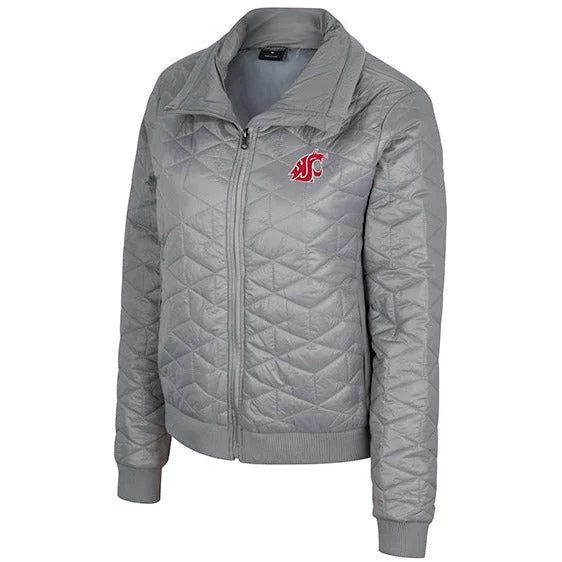 Colosseum Women's Gray Puffer Jacket Jacket Blazer Coat
