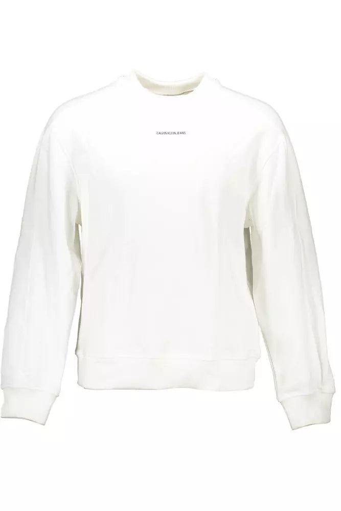 White Cotton Men Sweater Satin Blend Silk Blend Wool Blend