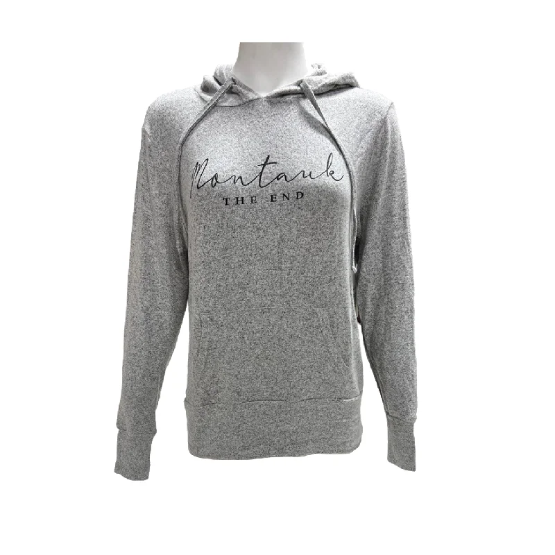Womens Raz Wear Montauk The End Stretch Terry Fleece Hooded Pullover Thin Wool Pullover