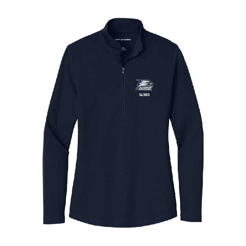 Georgia Southern - NCAA Women's Basketball : Paris Gaines - Women's Lightweight Quarter Zip Jacket Lace Jacket Ribbed Jacket Sequined Jacket Georgia Southern - NCAA Women's Basketball : Paris Gaines - Women's Lightweight Quarter Zip Jacket Lace Jacket Ribbed Jacket Sequined Jacket