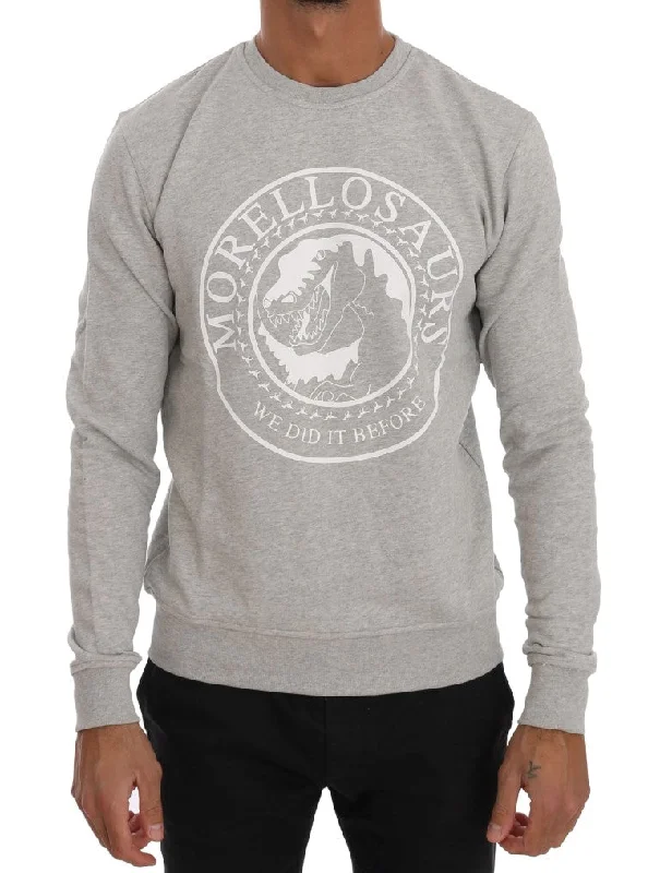 Chic Morellosaurs Crewneck Cotton Sweater Fleece Sweater Nylon Polyester