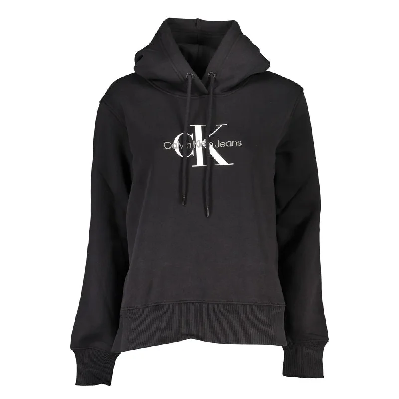Black Cotton Sweater Elasticated Padded Insulated