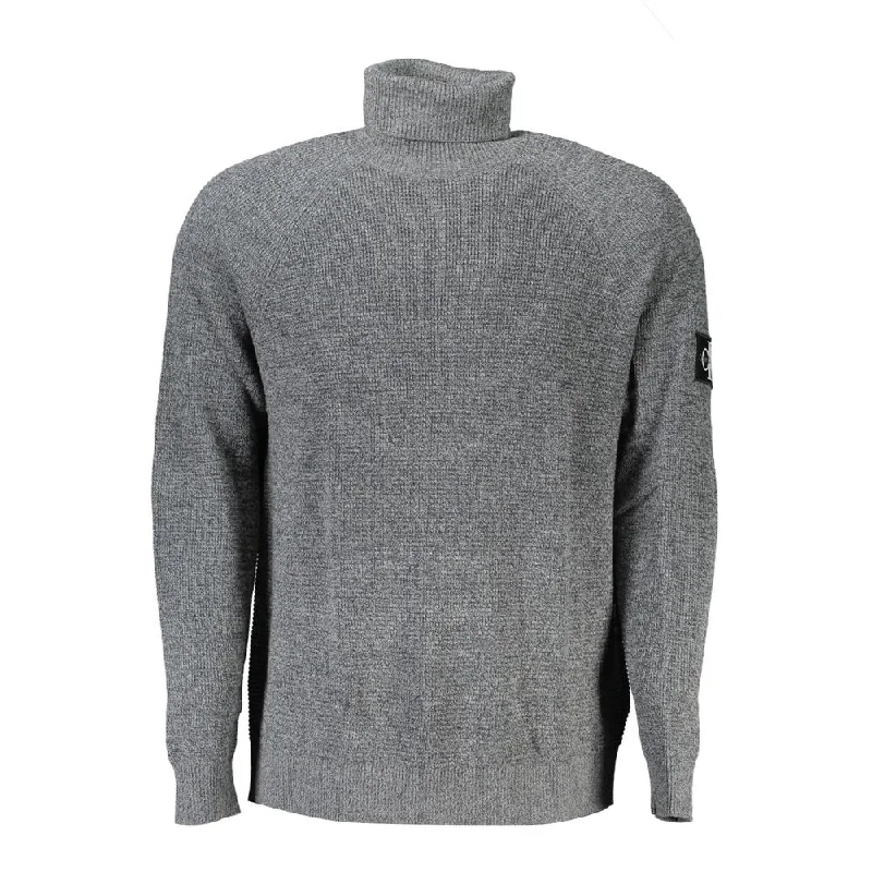 Elegant Gray Wool High Neck Sweater Satin Fabric Silk Fabric Chiffon Fabric