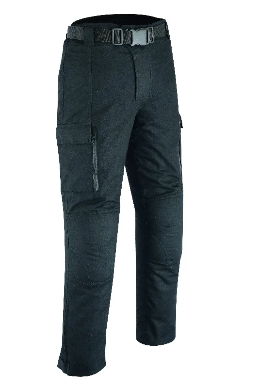 Warrior Gears Waterproof Trousers Men, Waxed Cotton Motorcycle Trousers for Men with Removable Lining and CE Armours Trousers Winter Warm