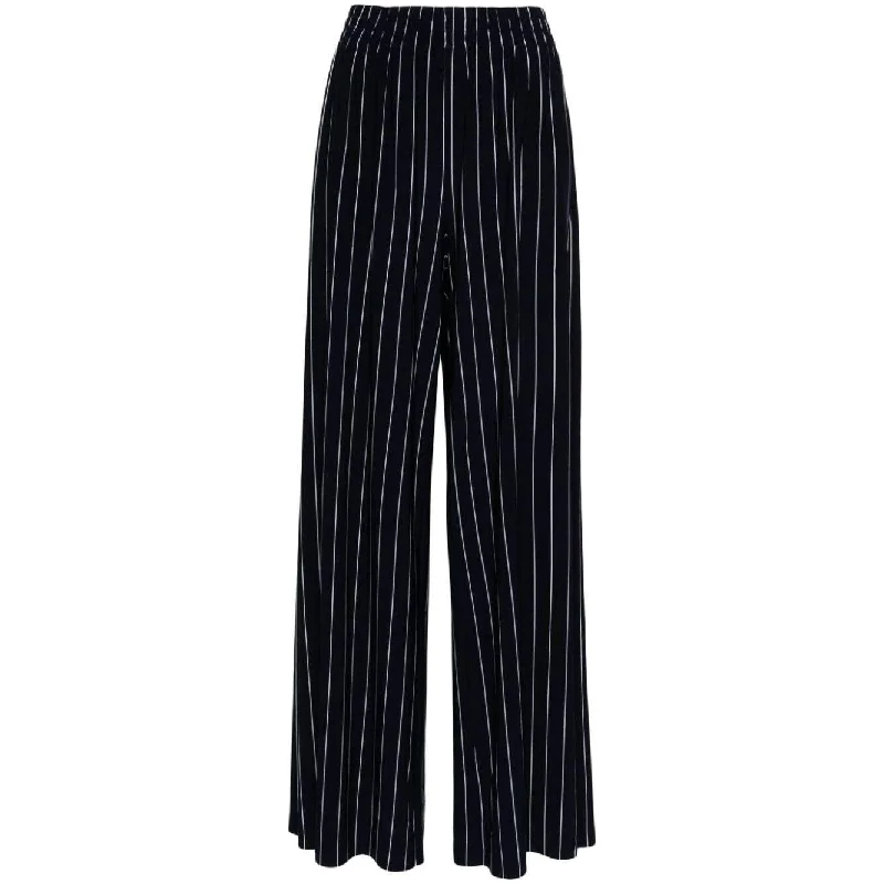 Norma Kamali Trousers Blue Trousers Party Sparkling