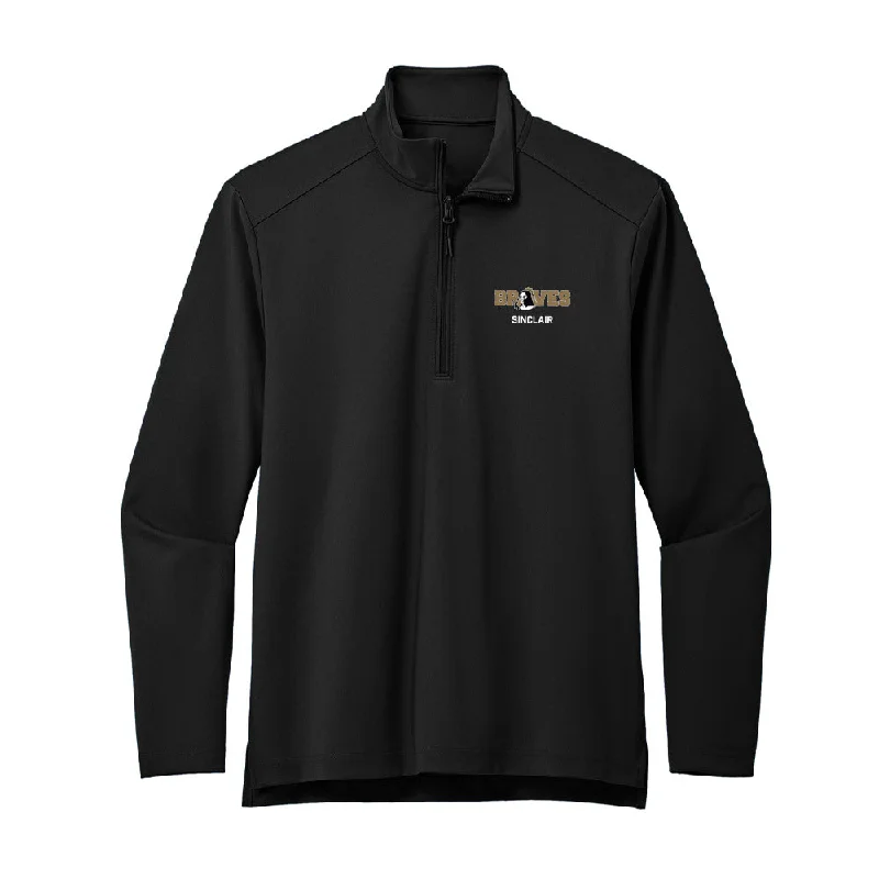 UNC Pembroke - NCAA Women's Basketball : Anastasia Sinclair - Premium Quarter Zip Jacket V-Neck Jacket Boat Neck Jacket Square Neck Jacket