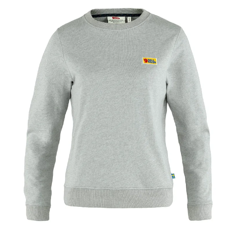 Fjallraven Womens Vardag Sweater Grey Melange Chenille Blend Fleece Blend Nylon Blend