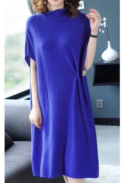 Oversized Sweater Dress W/ Brooch Rayon Fabric Velvet Fabric Corduroy Fabric