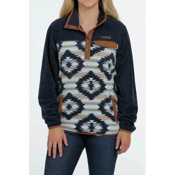 Cinch Ladies Aztec Pullover-MAK9819003- On Sale Cowl Neck Pullover