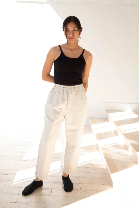 H.Unit | Elastic Trousers in Kinari Trousers versatile functional