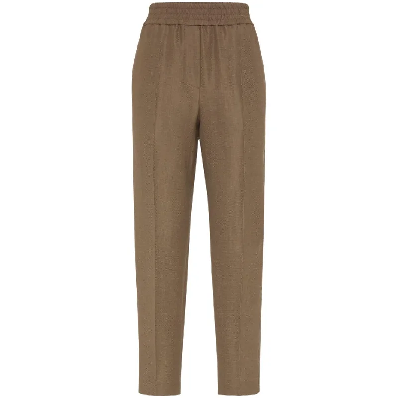 Brunello Cucinelli Trousers Brown Trousers Running Lightweight