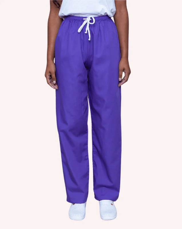 Aria Unisex Lightweight Scrub Trousers - Purple Trousers Cargo pockets